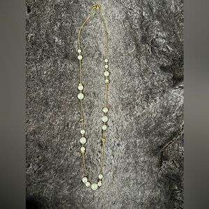 J. Crew Gold and White Pearl Necklace